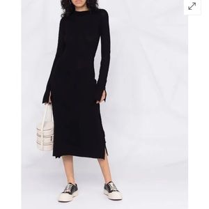 marni raw edge cashmere dress